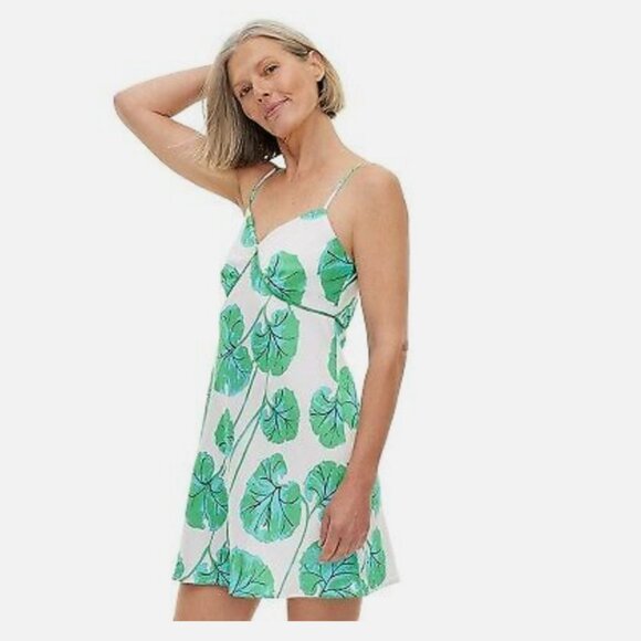 Geranium Leaf Short Satin SlipDress - DVF for Target NWT - Picture 1 of 3